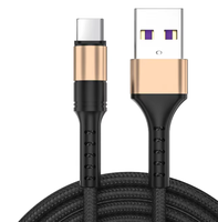 Câble USB-C de charge rapide 1M 5A avec design tressé en nylon pour téléphone mobile iOS et scanner - Transfert de données