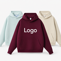 Hoodie Pria Ukuran Besar Bahan Tebal Musim Gugur Grosir, Custom Logo, Sampel Langsung dari Pabrik