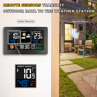 Station météo automatique Intérieur Extérieur Température Humidité Mètre Chargeur USB Station météo numérique sans fil
