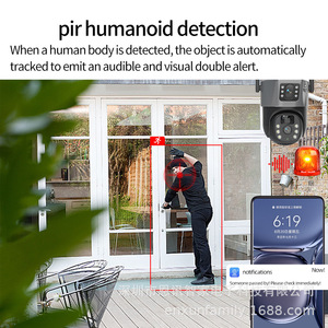 Solar Powered Outdoor Surveillance <b>Camera</b> 2304x1296 Resolution Night Vision Voice Intercom Pan Tilt <b>Security</b> System - Product Image 4