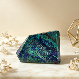 Ornamento in Cristallo Naturale di Azurite e Malachite, Forma Libera Lucidata, Collezione <span class=keywords><strong>Minerale</strong></span> per Decorazione Casa, Guarigione Reiki e Spiritualità - Product Image 5