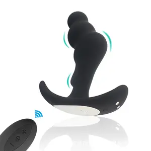 10 frequency vibration rotary prostate massager before and after stimulating men and women anal plug masturbation sex toys whole