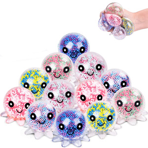 Hot TPR Material Cartoon Octopus Pinch Music Decompression Vent <b>Creative</b> Squishy Fidget Toy with Gravure Printing Children Adult - Product Image 1