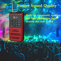 Mini radio FM portable pour Walkman avec enregistreur vocal, lampe de poche, lecteur MP3 en plastique avec carte SD TF