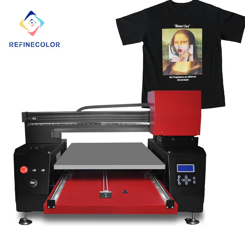 Yüksek verimli 6090 t shirt BASKI MAKİNESİ t-shirt çorap kumaş dtg yazıcı BASKI MAKİNESİ fiyatları