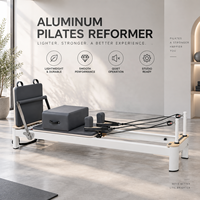 Mesin Reformer Pilates dari Aluminium Alloy Komersial, Peralatan Latihan Studio Pilates, Ramah Lingkungan, Dapat Disesuaikan, Portabel, Unisex