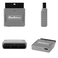 Contrôleur sans fil Bitfunx 2025 Mini PS2 Blueretro compatible avec l'adaptateur multijoueur PS1 en plastique durable
