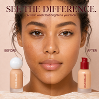 Fond de teint liquide mat à couvrance totale imperméable 30g Maquillage quotidien Service de personnalisation de marque privée