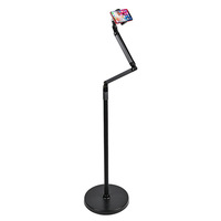 Support de téléphone portable réglable en hauteur en alliage d'aluminium avec rotation à 360° pour lit et bureau, idéal pour la diffusion en direct