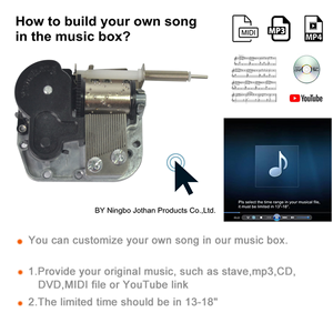 Movimento Meccanico per Carillon Sankyo a 18 Note, Melodia Personalizzabile, Meccanismo Musicale a Doppio Magnete Rotante a Carica Manuale per Fai da Te - Product Image 5