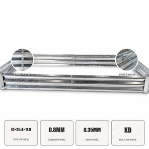Jardinière surélevée galvanisée 8x4x2 pieds, bac à plantes extérieur, jardinière en métal pour légumes, fleurs et herbes - Product Image 3
