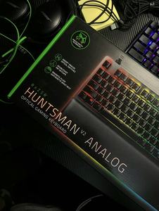 <span class=keywords><strong>Razer</strong></span> <span class=keywords><strong>huntsman</strong></span> คีย์บอร์ดสำหรับเล่นเกม, คีย์บอร์ดอิเล็กทรอนิกส์อนาล็อกดิจิทัลพร้อมสวิตช์ออปติคอลขนาดเต็ม V2 RGB - Product Image 5