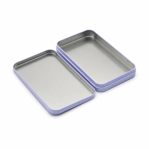 Caja Metálica Deslizante con Cierre <span class=keywords><strong>de</strong></span> Hebilla en Color Morado Vibrante para Empaque <span class=keywords><strong>de</strong></span> Medicamentos, Tabaco y Tarjetas <span class=keywords><strong>de</strong></span> Primera Calidad - Product Image 2