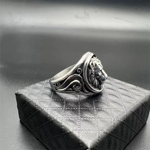 Hip Hop Stainless Steel Jewelry Fashion Punk lion Finger <b>Rings</b> <b>for</b> <b>Men</b> - Product Image 2
