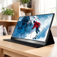 Monitor Portátil de Escritorio de 15.6 Pulgadas con Pantalla de 1080p, Monitor LED para Computadora