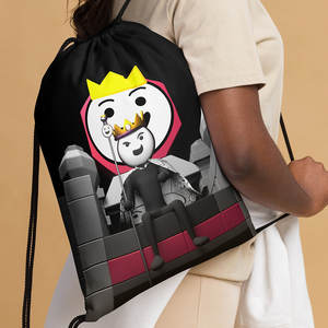 KING Stickman's Drawstring <b>Bag</b> Lightweight Portable Oxford Canvas Cotton Casual Vintage <b>String</b> <b>Bag</b> Handle for Daily Storage Use - Product Image 1