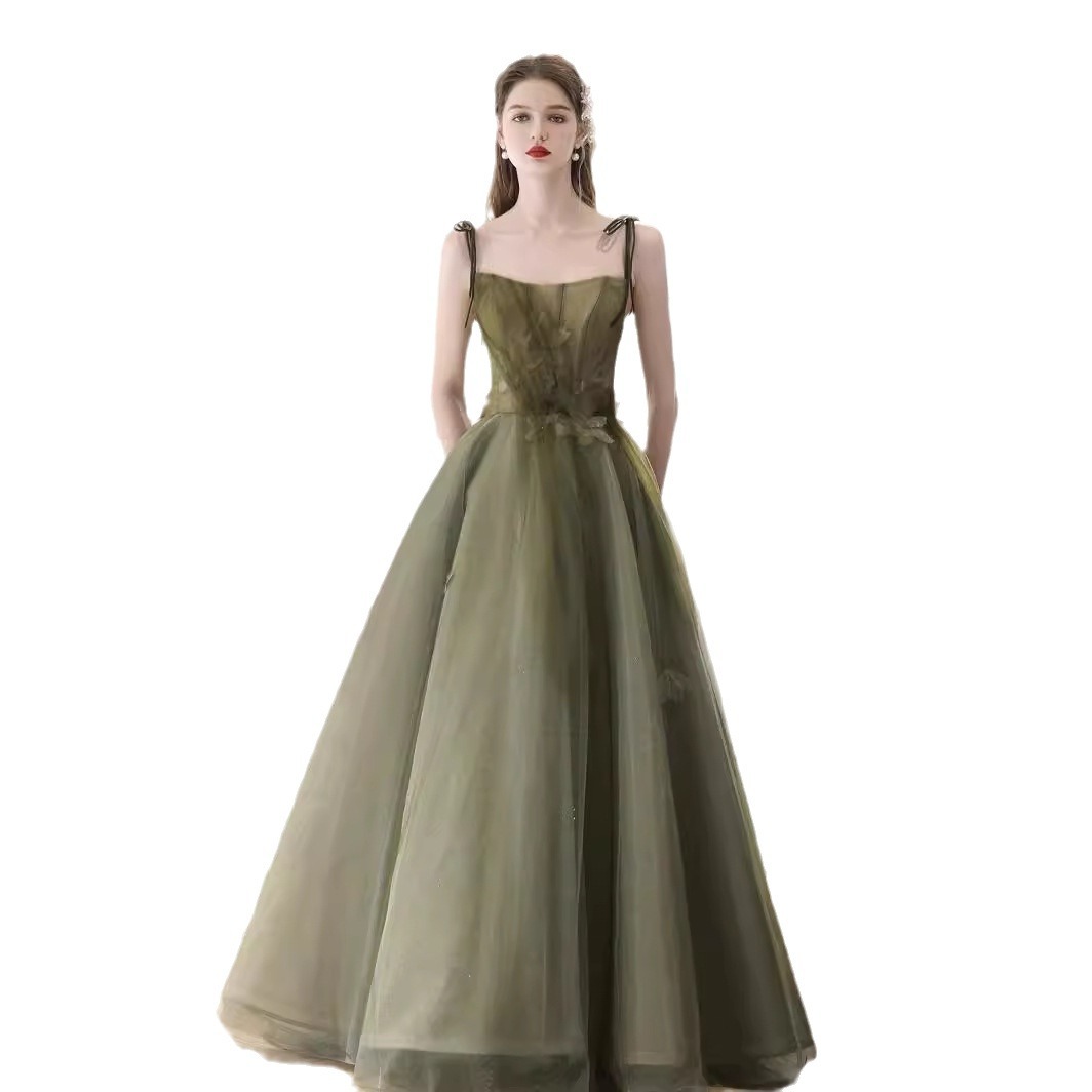 olive green 15 dress Off-the-Shoulder Green Quinceanera Dress main image 0