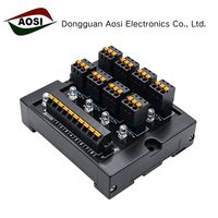 Module de relais 8 canaux AOSI, borne de capteur HPM08D-01-8, indicateur LED, montage sur rail DIN, connecteur de contrôle de signal industriel