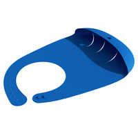 Nouvel Essuie-bouche Pliable en Silicone Écologique pour Adulte, Réutilisable, Lavable, Sans BPA, avec Boutons Ajustables et Design Simple
