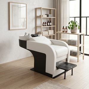 Fauteuil de lavage moderne pour salon de coiffure, lit de lavage en cuir PU, station de lavage de cheveux, mobilier de studio de beauté - Product Image 4