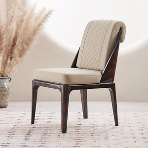 Nouveau design avec du cuir, alliant confort et chaise de salle à manger de style haut de gamme - Product Image 4