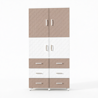 Armoire pour enfants en plastique à 5 étages, armoire de rangement à double porte avec tiroir pour la chambre des enfants, organisateur de maison