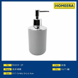 Dispenser per sapone liquido 65x65x175cm grigio cromo per uso domestico o in ufficio - Product Image 1