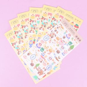 Autocollants décoratifs en vinyle imprimés sur mesure, motifs animaux mignons de dessins animés coréens, autocollants Goo Card pour cadeaux/journaux - Product Image 1