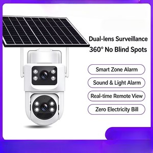 Smart Solar Outdoor Security <b>Camera</b> 4MP HD Dual Lens PTZ WiFi <b>Wireless</b> PIR Motion Detection Night Vision Two Way Audio - Product Image 5