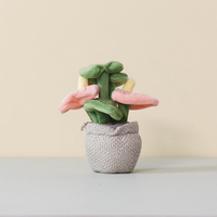 Porte-clés en peluche créatif et mignon en forme de fleur de tulipe, pendentif en poterie pour sac, jouet en peluche en gros