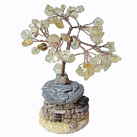 HZ Gravier de cristal en pierre naturelle, ornements créatifs de décoration de bureau pour la maison, autres objets artisanaux en cristal, Arbre de la prospérité