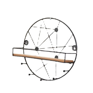 Wall-mounted Storage Rack Black Wire Polygon Shape Minimalist Design For Bathroom Living Room <b>Bedroom</b> Decorative <b>Shelf</b> - Product Image 5