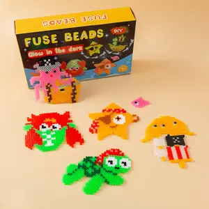 Kit de perles à repasser lumineuses pour enfants, jouets de bricolage, motif crabe, Perler, 24 couleurs, offre spéciale, 2023