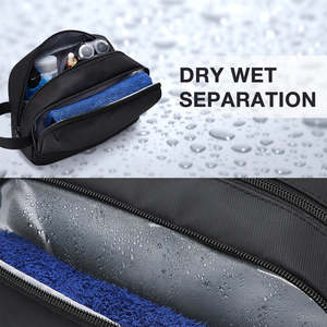 Trousse de Toilette Homme Personnalisable avec Logo, Séparation Humide/Sèche, Résistante à l'Eau, avec Poignée, pour Voyage - Product Image 6