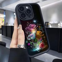 Coques de Téléphone Antichoc Luxe Fleurs pour iPhone 17 Air 16 15 Plus Pro Max 14 13 12 11 X – Housse de Protection Arrière Anti-chute