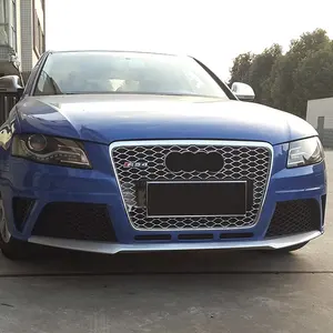 RS4 Front Bumper Với Grill Đối Với Audi A4 B9 S4 Với Quattro Phong Cách Chất Lượng Cao PP ABS Chất Liệu Xe Bodikits 2017-2019