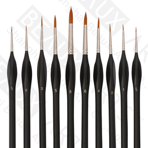 ArtTalk 10pcs dettaglio Set di <span class=keywords><strong>pennelli</strong></span> <span class=keywords><strong>per</strong></span> artisti in capelli <span class=keywords><strong>sintetici</strong></span> pennello Fine in miniatura <span class=keywords><strong>per</strong></span> modelli artigianali in acrilico con olio ad <span class=keywords><strong>acquerello</strong></span> Nair - Product Image 1