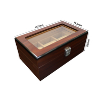 Boîte de rangement pour montres de luxe EVERWIN, boîte à montres 3 places, boîte en bois, boîte de présentation pour montres