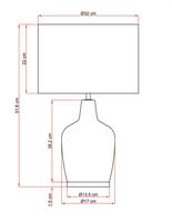 Lampe de table LED moderne en verre clair martelé avec abat-jour en tissu blanc et en fer pour usage hôtelier