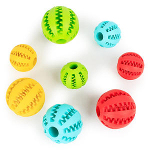Brinquedo Interativo para Cães, Bola de Borracha Durável e Macia, Brinquedos para Filhotes e Gatos, Alimentador de Petiscos, Bola de Limpeza Dental, Bola de Treinamento de QI - Product Image 4