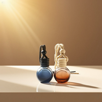 Pendentif de bouteille de diffusion de parfum de voiture circulaire de 10 millilitres pour décorer la bouteille vide de parfum de désodorisant de voiture