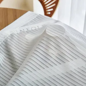 中国からオンラインでホームテキスタイルホテルを使用するための高品質の織りアートワークウィンドウカーテン生地薄手の密度ボイル
