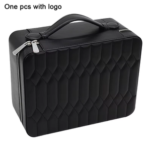 Joyero de cuero negro para relojes, pulseras y otros accesorios, material PU, portátil y de gran capacidad. - Product Image 5