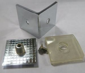 Brosse or laiton massif 90 degrés mur à verre support <span class=keywords><strong>de</strong></span> <span class=keywords><strong>douche</strong></span> C003BR 45mm pince en verre avec <span class=keywords><strong>bord</strong></span> droit - Product Image 4