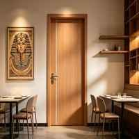 Porte intérieure moderne en bois d'orme, imperméable, résistante à l'humidité, insonorisée, pour projets commerciaux et résidentiels