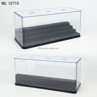 Grande boîte de rangement transparente à 4 niveaux anti-poussière pour jouets de construction à petites particules et support d'affichage pour figurines LEGO 10710