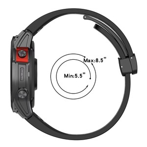 Correa de Silicona de Alta Calidad de Liberación Rápida de 20 mm, 22 mm, 26 mm para Reloj Inteligente Garmin Fenix <span class=keywords><strong>7pro</strong></span> con Hebilla Plegable - Product Image 5