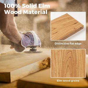 Étagères flottantes en bois d'orme massif à bords naturels, style rustique, avec <span class=keywords><strong>support</strong></span> <span class=keywords><strong>invisible</strong></span>, à fixer au mur pour rangement et présentation dans la chambre - Product Image 4