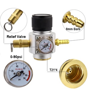 5/16 "<span class=keywords><strong>gaz</strong></span> Assemblage De Conduite-0-90 PSI <span class=keywords><strong>Bouteille</strong></span> CO2 Mini Régulateur De <span class=keywords><strong>Gaz</strong></span> T21 * 4-Projet De Distribution De Bière Cornelius Corny Keg - Product Image 3