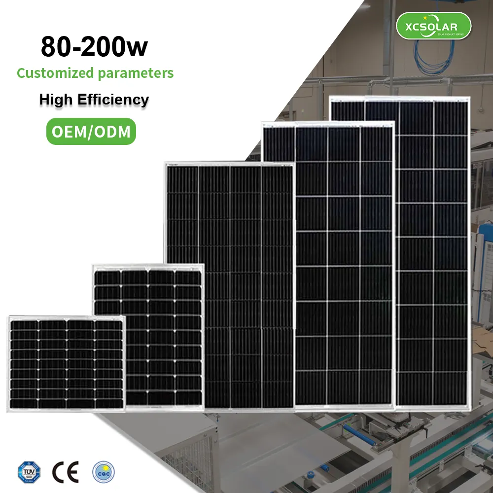 XC SOLAR 홈 12V 150 와트 200 와트 다결정 실리콘 패널 Solares 드 작은 모노 태양 전지 패널 가격 //